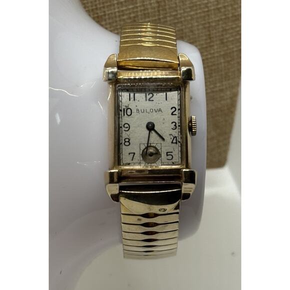 Bulova Hand Wind Wrist Watch 10K Gold Filled VTG 1965 With Second Hand - Picture 8 of 14